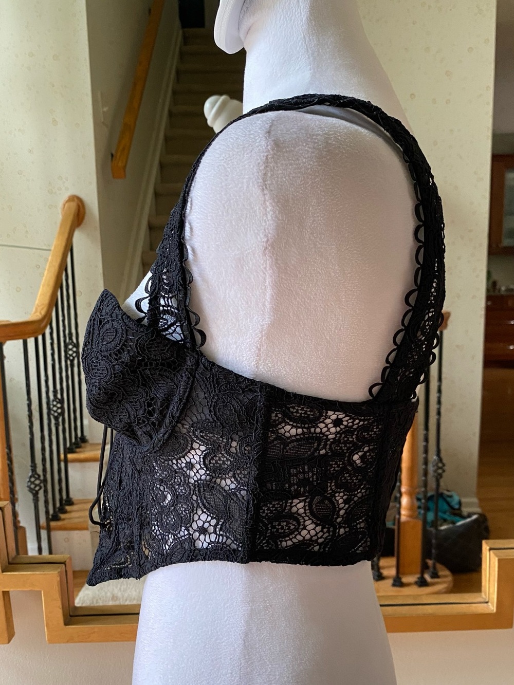 For Love and Lemons Sammie Corset Bustier Top black medium lace - Picture 9 of 16